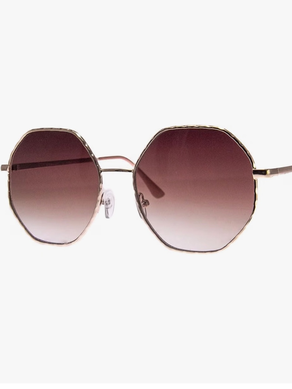 A.J. Morgan Pink Gradient Octagon Metal Sunglasses
